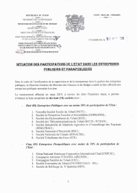 ETATS FINANCIERS DES ENTREPRISES PUBLIQUES