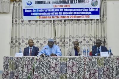 DISCOURS DU MINISTRE DES FINANCES ET DU BUDGET ALLALI MAHAMAT ABAKAR FACE AUX DOUANIERS JOURNEE INTERNATIONALE DE LA DOUANE EDITION 2019