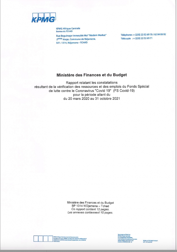 Rapport de l&#039;Audit FS-Covid-19