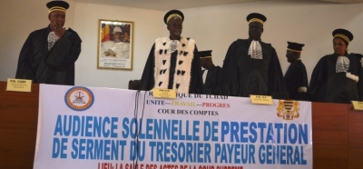 PRESTATION DE SERMENT DU NOUVEAU TRESORIER PAYEUR GENERAL MAHAMAT MOUSTAPHA MASRI