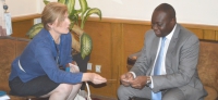 Le Ministre des Finances et du Budget reçoit en audience Dr Denisa-Elena IONETA, Ambassadeur, Chef de la Délégation de l’Union Européenne au Tchad
