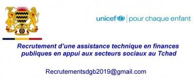 Recrutement d&rsquo;une assistance technique en finances publiques en appui aux secteurs sociaux au Tchad